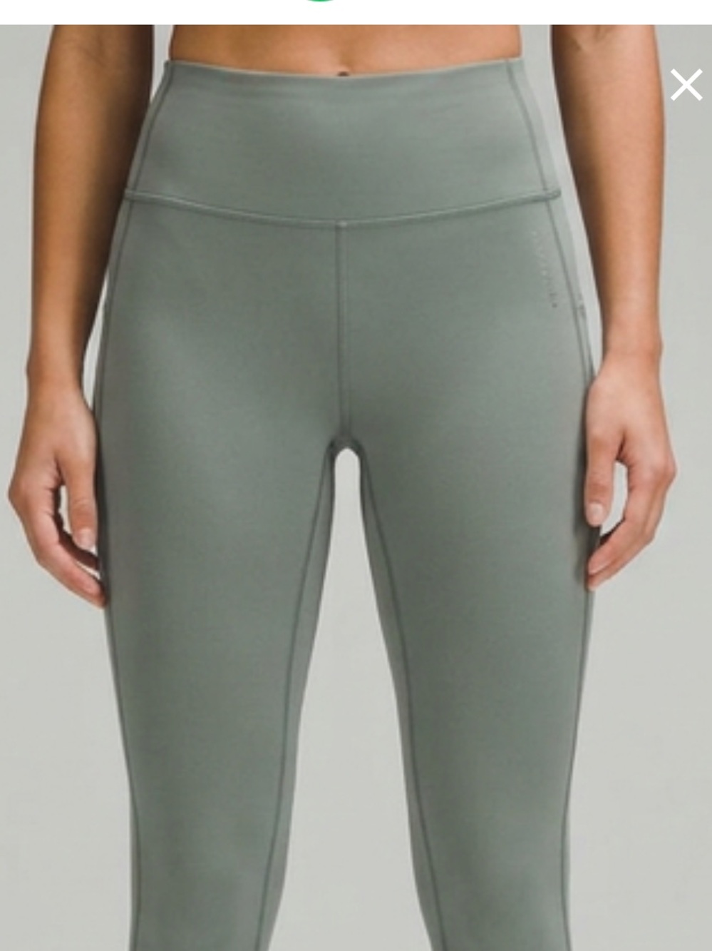 CSB High-Rise Cropped Leggings in Sage Green